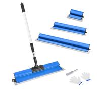 Kit de Spatules de Surface 250/400/600 mm, Tige Télescopique 0,97 à 1,82 m avec Adaptateur, Spatule de Lissage Multifonction