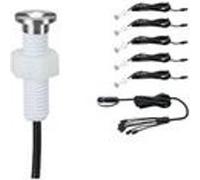 Paulmann 93694 Outdoor Plug&Shine Kit encastrés extérieur MicroPen II, 5x0,22W, IP67, 3000K, Acier inoxydable