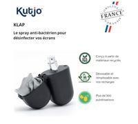 Kit de spray nettoyant naturel Kutjo Klap Noir, 300 pulvérisations avec 1 microfibre