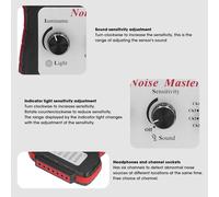 Kit De StéThoscope éLectronique De Voiture à 6 Canaux, Outil De Test De Bruit Anormal De Transmission De ChâSsis De Moteur 100hz-10khz