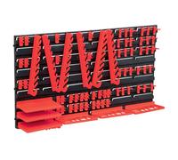Kit de stockage avec panneaux muraux 71 pcs - CLOUD - Rouge et noir q347