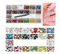Kit de strass pour ongles à dos plat et formes mixtes