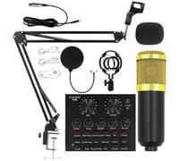 Kit de streaming en direct - Équipement de streaming en direct, ensemble de microphones pour enregistrement Plug and Play | Kit de microphone pour streaming, jeu de cartes son en direct pour