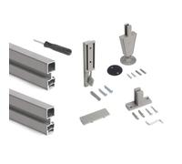 Kit de structure modulaire Zero sol et mur 2 profils et vérins - gris EMUCA