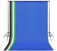 Kit de Studio avec 5 Toiles de Fond Colorées et Cadre Réglable Photo vidaXL