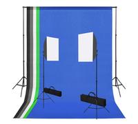Kit de Studio Photo avec boîte à Lumière et Toiles de Fond Photographie vidaXL