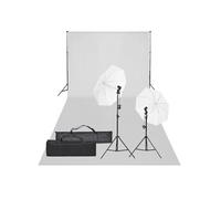 vidaXL Kit de studio photo avec éclairage et toile de fond