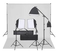 Kit de studio photo avec éclairage et toile de fond