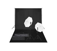 vidaXL Kit de studio photo avec éclairage et toile de fond