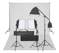 Kit de studio photo avec éclairage et toile de fond vidaXL vidaXL