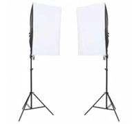 Kit de studio photo avec éclairage Softbox, système de fond et réflecteur 5 en 1, 2 trépieds, lumière continue LED 5500 K, intensité variable, pliable, pour photographie de studio, vidéo, portrait