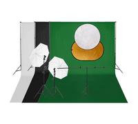 Kit de studio photo avec éclairage toile de fond et réflecteur