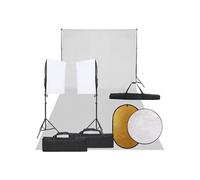 Kit de Studio Photo Éclairage Toile de Fond et Réflecteur Photographie vidaXL