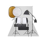 Kit de studio photo avec éclairage toile de fond et réflecteur