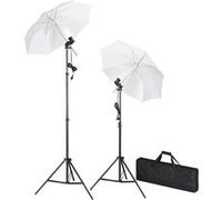 Kit de studio photo avec lampes pieds et parapluies