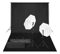 Kit de studio photo avec système de fond et éclairage, équipement de studio photo professionnel pour portrait et photographie de produit, lampes lumière du jour 5500 K avec trépied et sac de transport