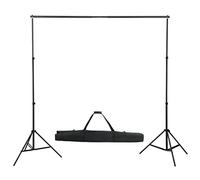 Kit de studio photo avec système de fond télescopique, 3 fonds en coton, 2 lampes avec lampes lumière du jour 5500 K, réflecteur 5 en 1, 4 trépieds en aluminium