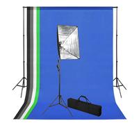 Kit de Studio Photo avec Toile de Fond et Boîte à Lumière Photographie vidaXL