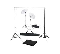 Kit de Studio Photo avec Toile de Fond Lampes et Parapluies Kit d'Eclairage Photographie Publicitaire Portraits Support de Trépied