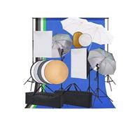 Kit de studio photo boîte à lumière toile de fond et réflecteur