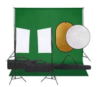 Kit de Studio Photo Éclairage Toile de Fond et Réflecteur Photographie vidaXL