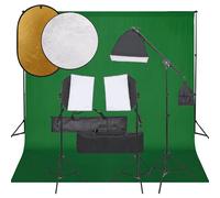 Kit de Studio Photo Éclairage Toile de Fond et Réflecteur Photographie vidaXL
