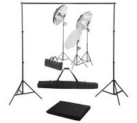 vidaXL Kit de studio photo avec ensemble d'¿¿clairage et toile de fond