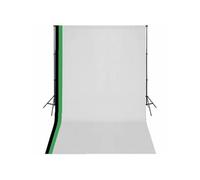 Kit de studio photo et 3 toiles de fond réglables Coton 3x5 m