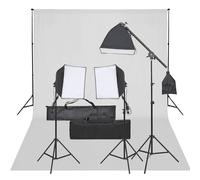 Kit de Studio Photo et Éclairage et Toile de Fond Lumière Photographie vidaXL