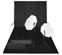 vidaXL Kit de studio photo avec éclairage et toile de fond