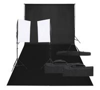 Kit de Studio Photo avec Eclairage et Toile de Fond Lumière de Photographie Système de Fond Kit 3094750