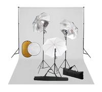 Kit de Studio Photo et Lampes Toile de Fond et Réflecteur Photographie vidaXL
