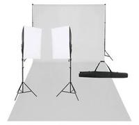 Kit de studio photo vidaXL avec éclairage, et toile de fond Multicolore G