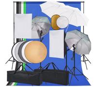 Kit de studio photo - vidaXL - Boîte à lumière - Toile de fond 1,6x3 m - Réflecteur 5-en-1