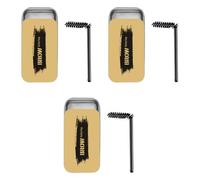 Kit de Stylisme des Sourcils Brosse Double, Crème Coiffante | Tenue Longue Durée, Lot de Trois, Ton Kaki, Usage Quotidien et Maquillage Professionnel