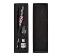 Kit de stylo à plume en verre fait à la main pour l'écriture manuscrite, fournitures de décoration pour l'extérieur, les voyages, les croquis, fournitures d'outils portables