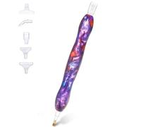 Kit De Stylo De Forage D'art De Peinture Au Diamant,Accessoires D'outils,Stylet,Résine Faite À La Main,5d,Pointes De Stylo D'art De Peinture Au Diamant,Têtes De Placeur Et D'ave - Type Dream Purple
