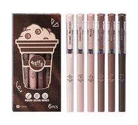 Kit de stylos à encre - Stylos à pointe aiguille marron | Kit d'écriture amusant | Illustration imperméable | Fournitures de papeterie portable esthétique pour l'école, le bureau,