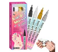 Kit de Stylos pour Ongles 4 Pièces Outils Pour Ongles À Pointes Fines