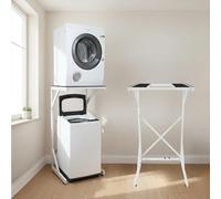 Kit de superposition pour lave-linge à chargement par le haut DS DRYERSTAND - Kit de superposition universel pour lave-linge et sèche-linge avec une capacité de charge de 75 kg, réglable de 72 à 82 cm