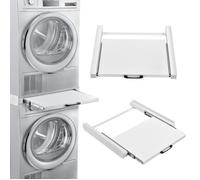 Kit de superposition pour lave-linge sèche blanc étagère coulissante