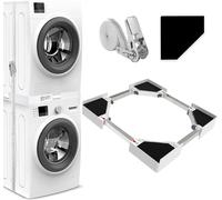 Kit de Superposition Universel NIUXX pour Lave-linge & Sèche-linge, Cadre Intermédiaire avec Corde à Cliquet réglable