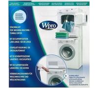 Wpro Kit de superposition SKS 100 universel avec tablette 60 x 60 cm pour lave-linge/sèche-linge