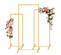 Kit de support d'arche doré robuste - Choisissez 1x2m / 1,2x2,2m - Cadre réutilisable pour mariages, anniversaires, fêtes de naissance, Nouvel An et événements en plein air 1.2m2.2m