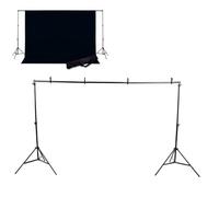 Kit de Support D'arrière-Plan Photo en Alliage D'aluminium, Système de Support D'arrière-Plan Réglable avec Pinces à Ressort pour Photographie de Portrait en Studio