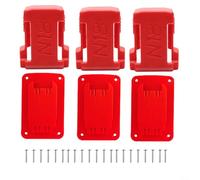 Kit de support de batterie 18 V et support de perceuse pour outils de 1,0 Ah à 12 Ah, compatible avec les séries 48-11, ensemble d'organiseurs de rangement en plastique peu encombrant (3 ensembles)