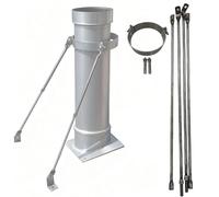 Kit de support de cheminée avec vis, support de toit étendu pour tuyau de poêle de 7,6 à 30,5 cm, acier inoxydable 304