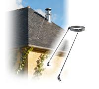 Kit De Support De Cheminée De Toit Allongé En Acier Inoxydable, Support De Toit For Fixer Le Tuyau De Poêle, Assurant La Stabilité De La Cheminée Contre Le Vent Et La Neige(4 9/16 inch(116mm) Dia)
