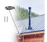 Kit de Support de cheminée en Acier Inoxydable 304, adapté aux Tubes de fournaise de 5 à 10 Pouces, Support de Toit, Installation Facile des Tubes de cheminée de cheminée/chaudière, diamètre