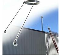 Kit de Support de cheminée en Acier Inoxydable - Support de Fixation de Conduit de 120 cm pour Tubes de chaudière et tuyaux d'évacuation, avec vis, Solution de Montage sur Toit/Mur